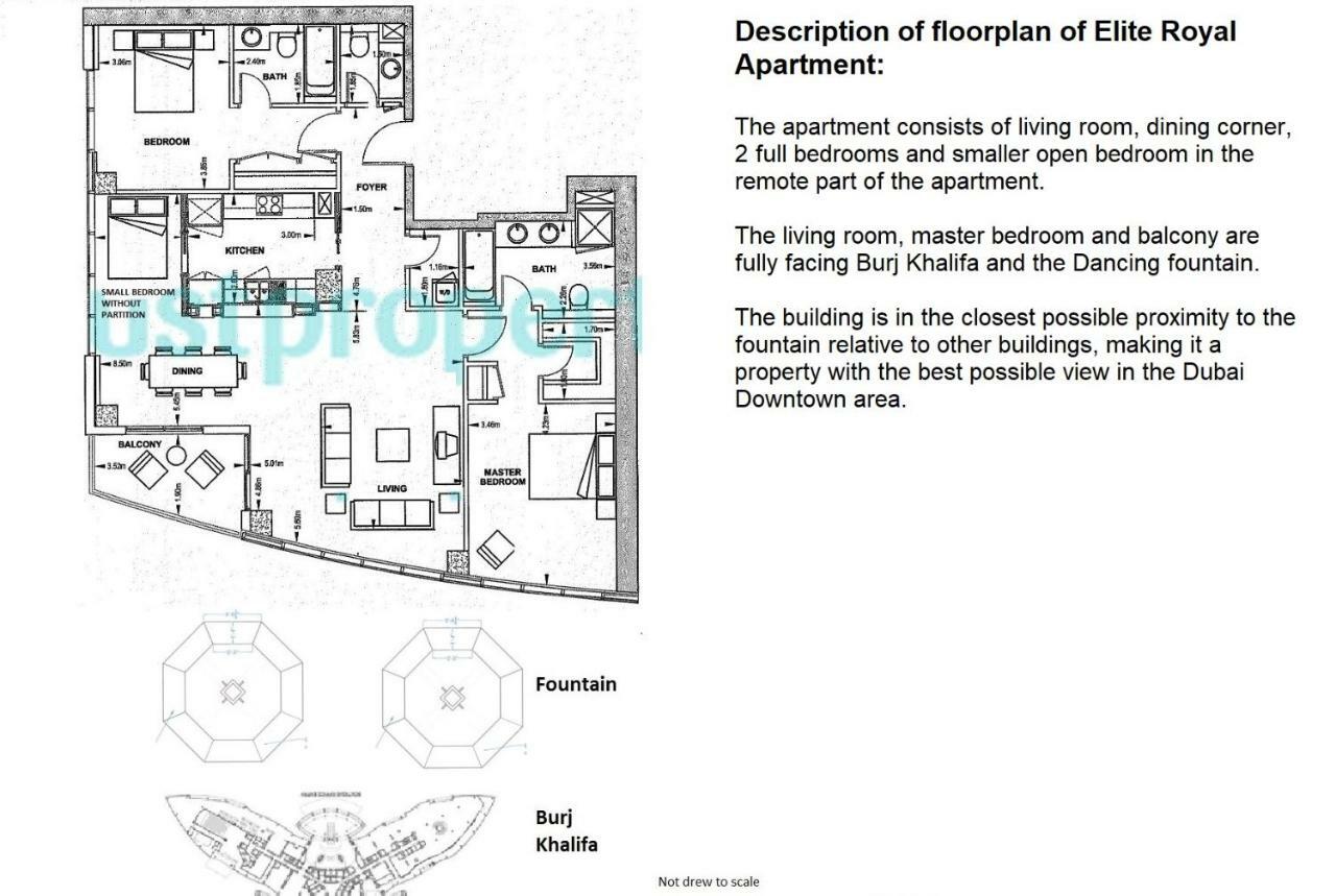 Elite Royal Apartment - Full Burj Khalifa & Fountain View - Opal - 2 Bedrooms Plus 1 Open Bedroom Without Partition Dubai Dış mekan fotoğraf